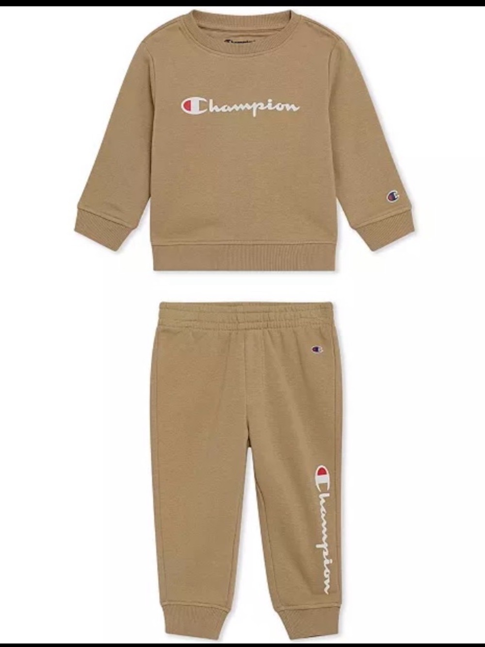 Champion Baby Boys 2-Piece Long Sleeve Crew Sweatshirt and Joggers Set